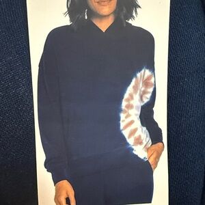 WILD FOX  Navy Tie-Dye Hoodie